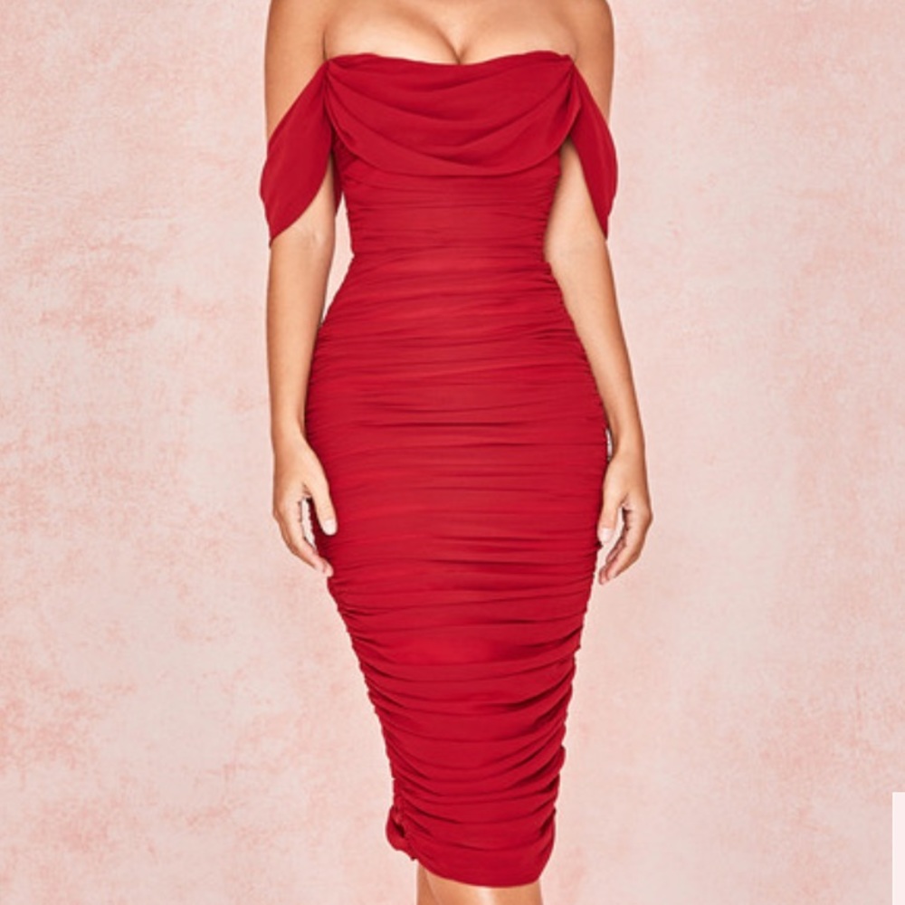 House of CB Carlotta Ruched Dress